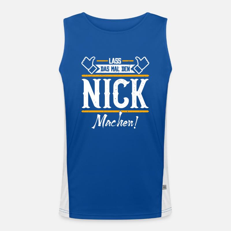 Nick Geschenkidee Geschenk Geburtstag Funktionelles Kontrast-Tank Top für Männer 