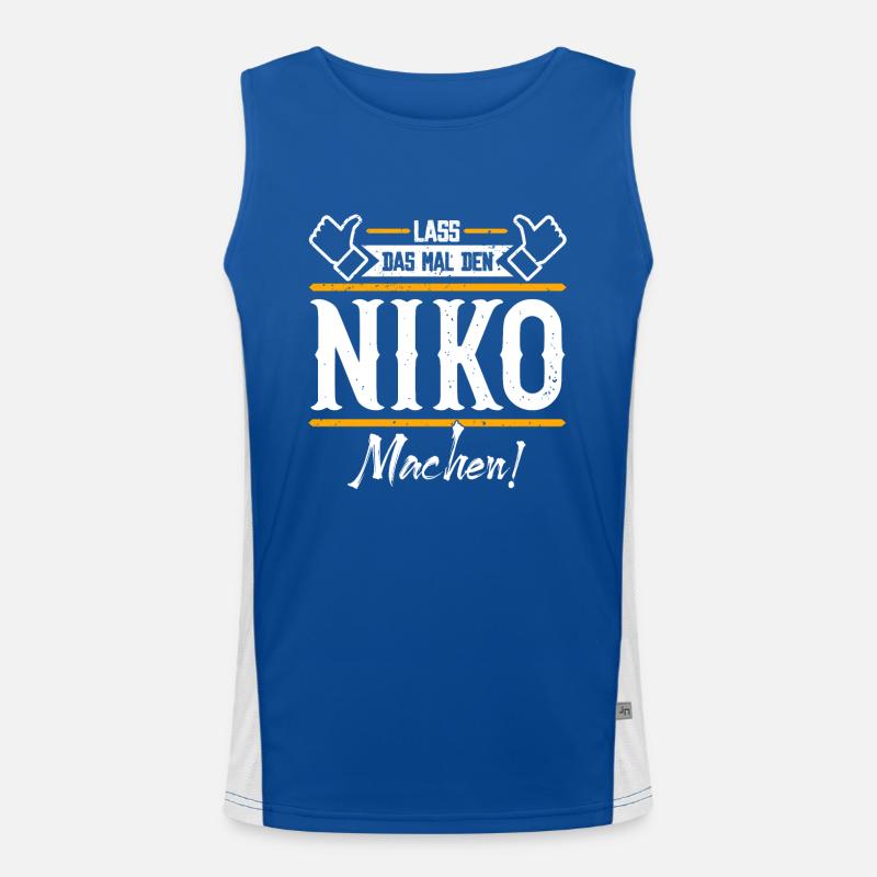 Niko Geschenkidee Geschenk Geburtstag Funktionelles Kontrast-Tank Top für Männer 