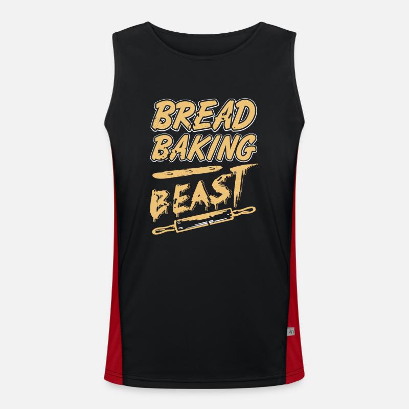 Bread baker beast Funktionelles Kontrast-Tank Top für Männer 