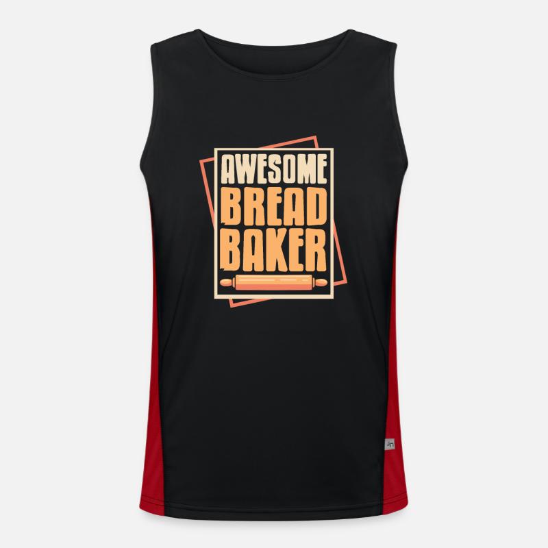 Awesome bread baker Funktionelles Kontrast-Tank Top für Männer 