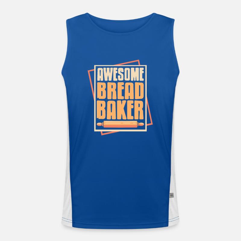 Awesome bread baker Funktionelles Kontrast-Tank Top für Männer 