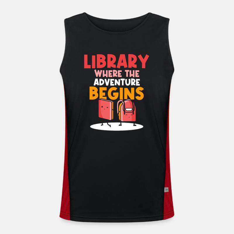 Bibliothèque Là où l’aventure commence Bibliothécaire Débardeur respirant contrasté Homme 