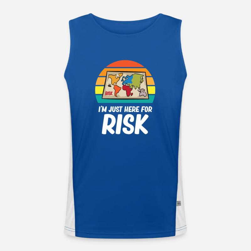 Risk - I'm just here for risk Men's Functional Contrast Tank Top 