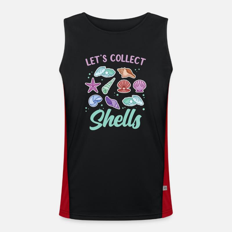 Let's Collect Shells Shell Shell Collector Men's Functional Contrast Tank Top 