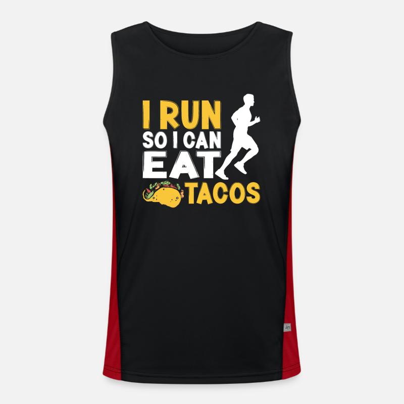 Running Runner Half Marathon Taco Funktionelles Kontrast-Tank Top für Männer 