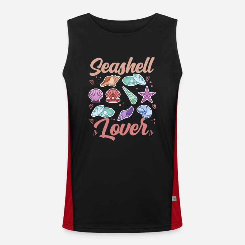 Shell Lover Shells Collecting Shell Collector Men's Functional Contrast Tank Top 