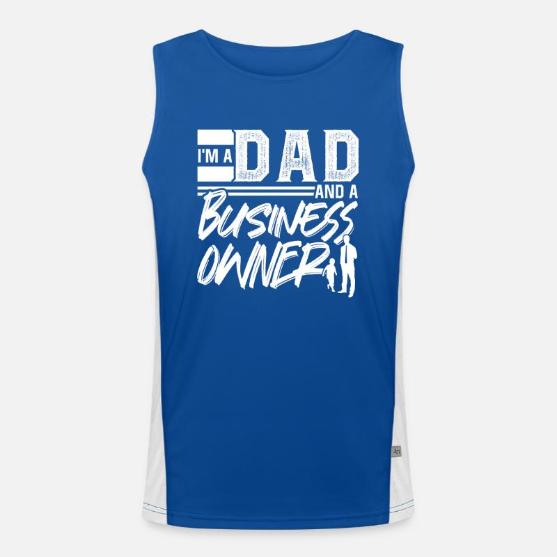 Ich Bin Ein Vater Und Ein Geschäftsinhaber CEO Funktionelles Kontrast-Tank Top für Männer 