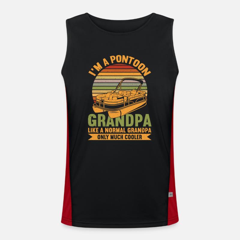 Pontonboot Kapitän Bootfahren See Pontoon Funktionelles Kontrast-Tank Top für Männer 