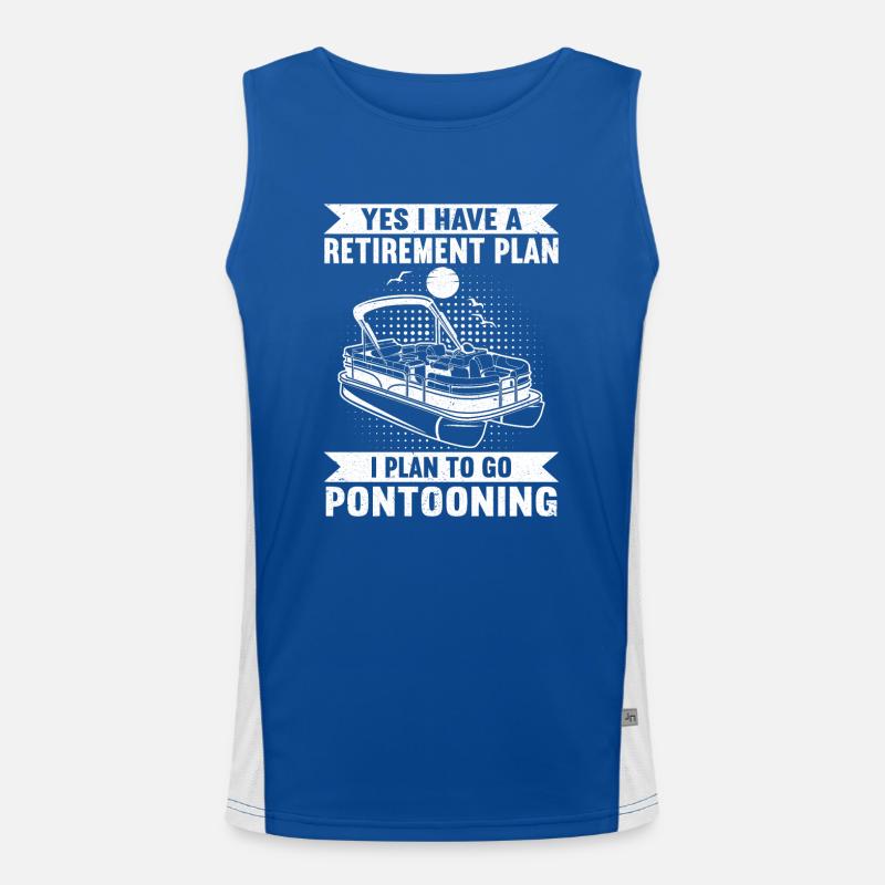 Pontonboot Kapitän Bootfahren See Pontoon Funktionelles Kontrast-Tank Top für Männer 