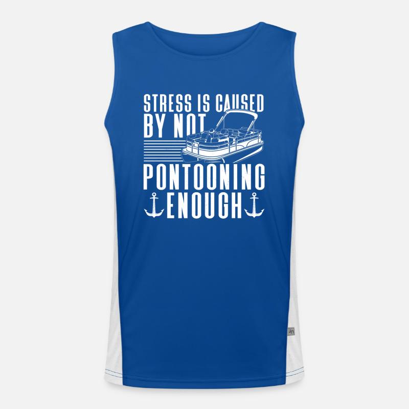 Pontonboot Kapitän Bootfahren See Pontoon Funktionelles Kontrast-Tank Top für Männer 