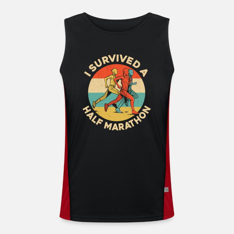 Running Runner Half Marathon Funktionelles Kontrast-Tank Top für Männer 