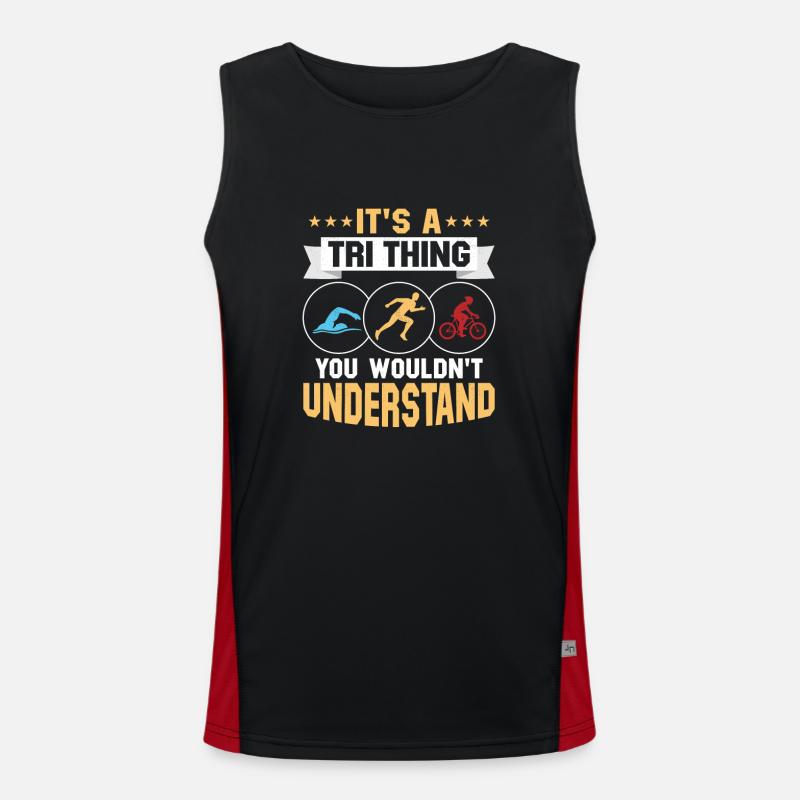 It's a tri thing - you wouldn't understand Triathl Funktionelles Kontrast-Tank Top für Männer 