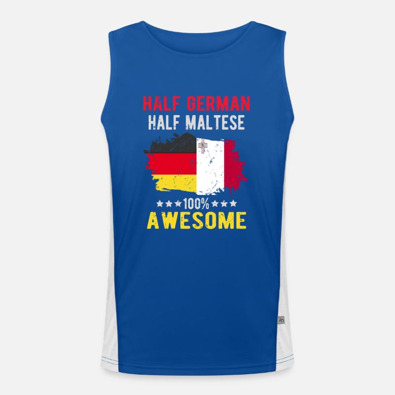 Half German half Mateser Men's Functional Contrast Tank Top 