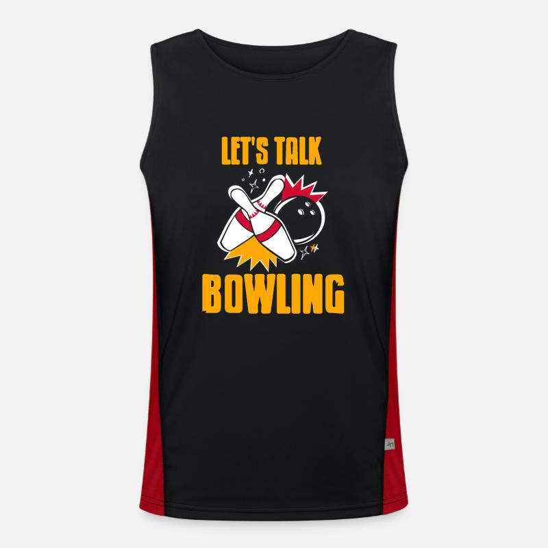 Lets talk bowling Funktionelles Kontrast-Tank Top für Männer 