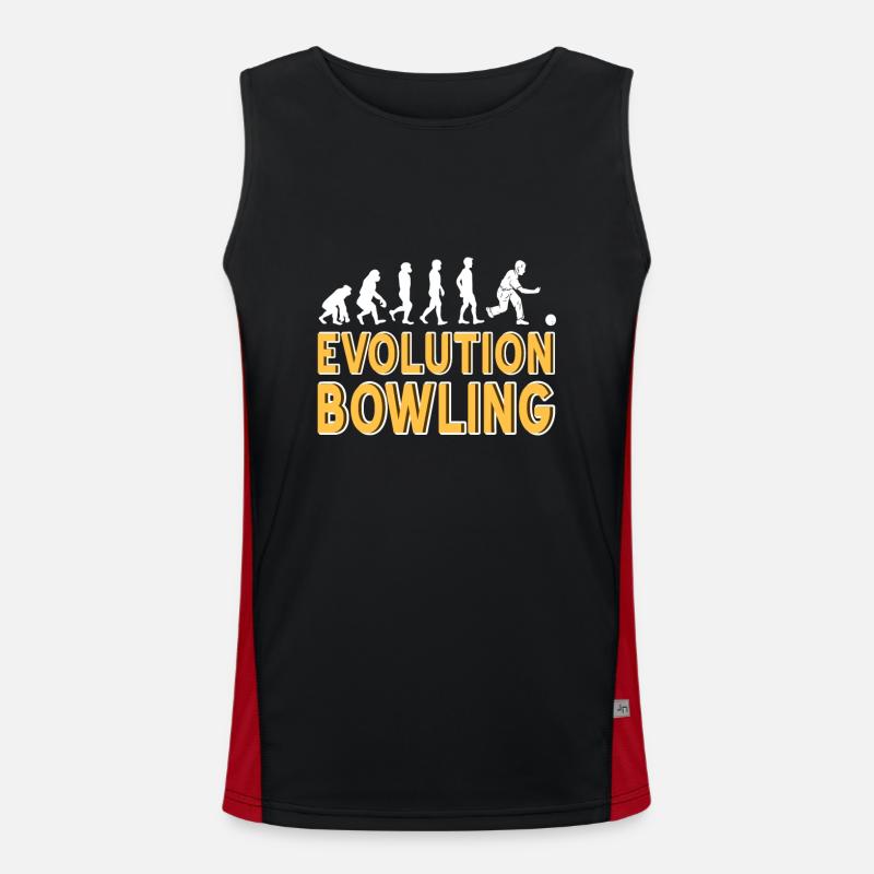 Evolution bowling - Men's Functional Contrast Tank Top  - black/red