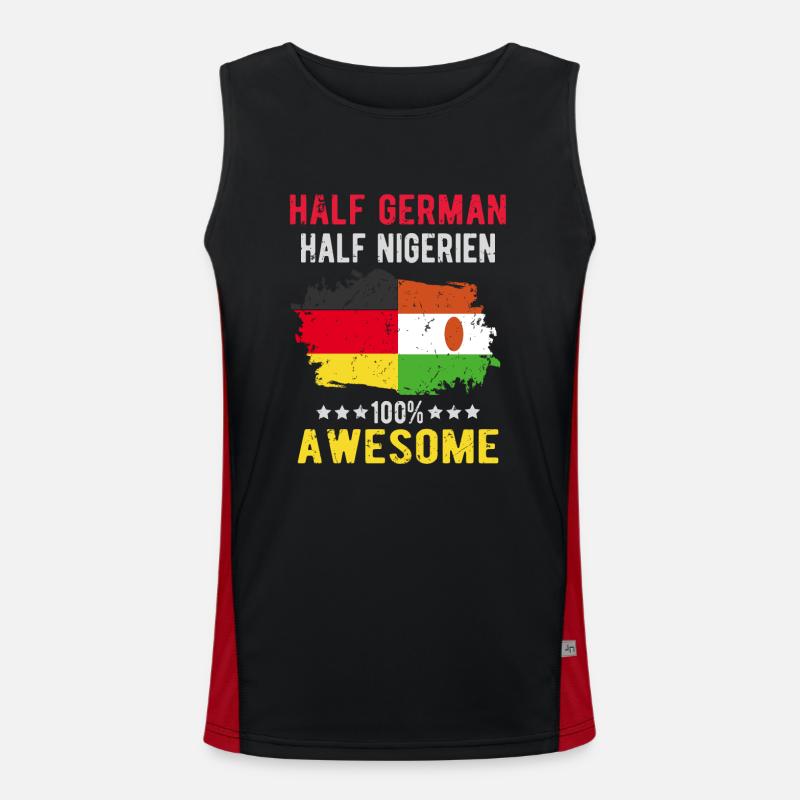 Half German Half Nigerien Men's Functional Contrast Tank Top 