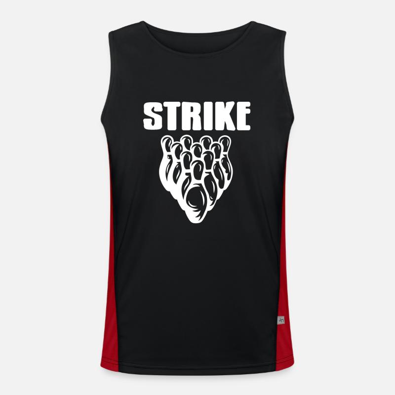 Bowling kegel Team Funktionelles Kontrast-Tank Top für Männer 