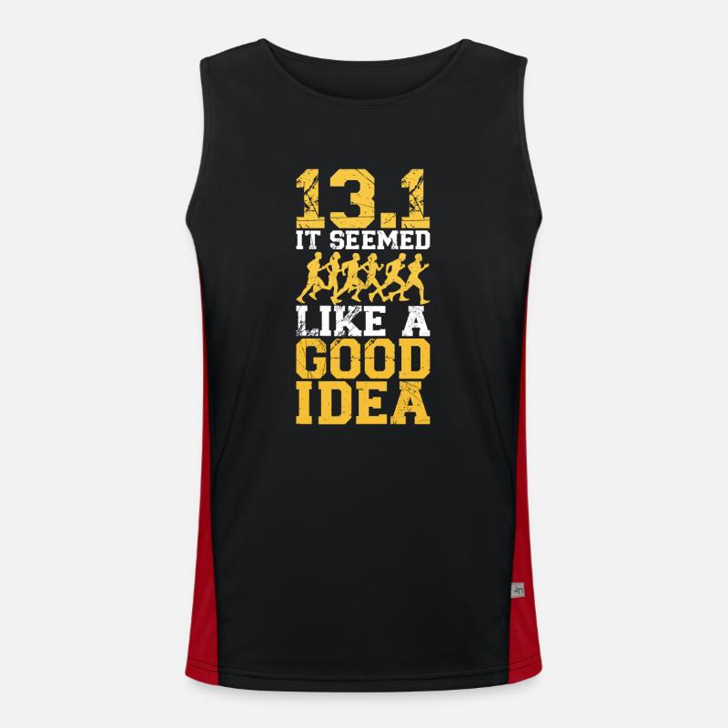 Running Runner Half Marathon Half Men's Functional Contrast Tank Top 