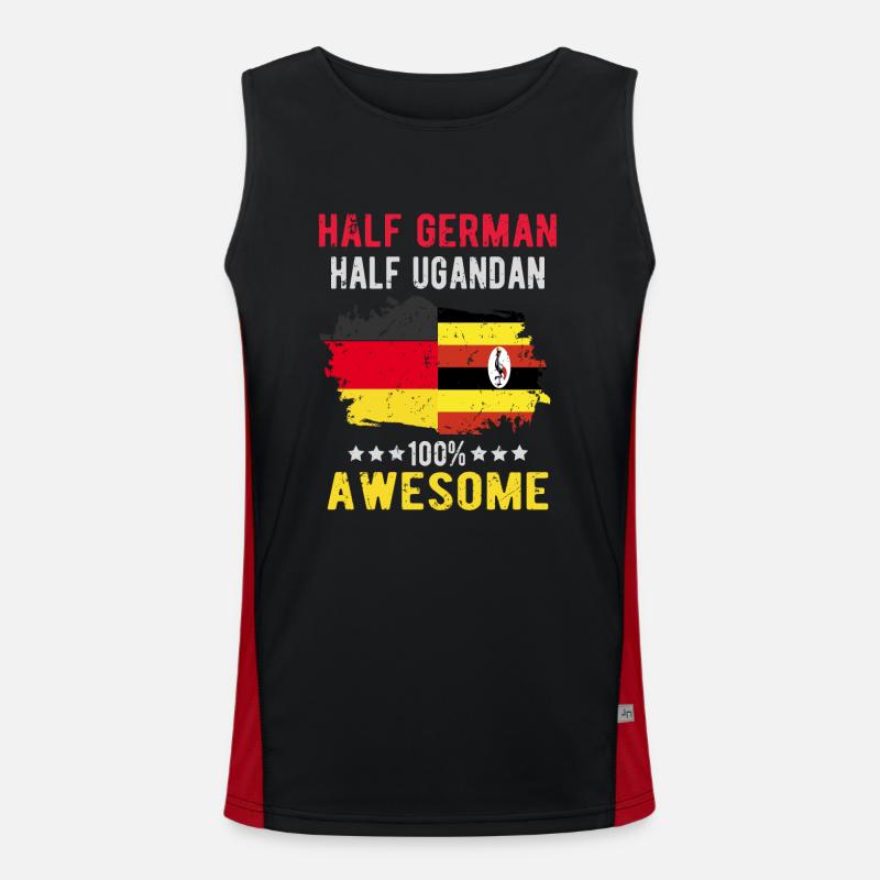 Half German half Ugandans Men's Functional Contrast Tank Top 