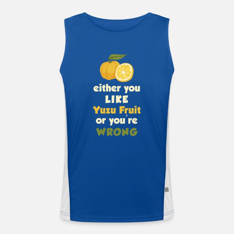 Yuzu Fruit Dicton Débardeur respirant contrasté Homme 