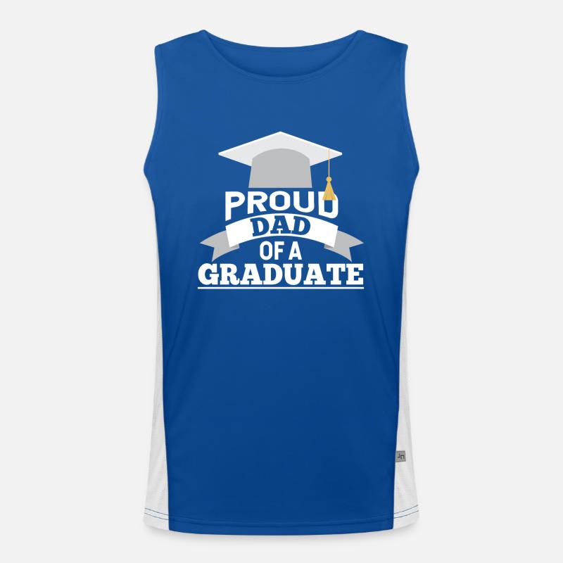 Stolzer Vater Eines Absolventen Absolvent Funktionelles Kontrast-Tank Top für Männer 