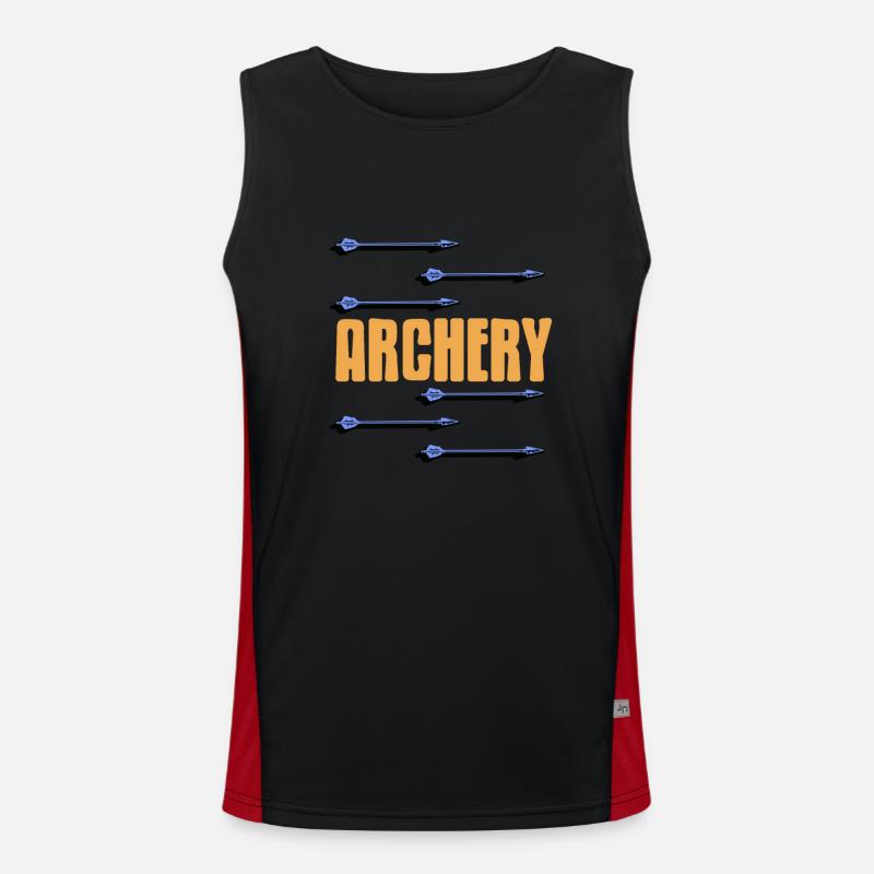 Bogenschießen mit pfeil und bogen Funktionelles Kontrast-Tank Top für Männer 