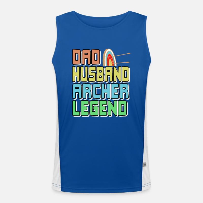 Dad Husband Archer Legend Funktionelles Kontrast-Tank Top für Männer 