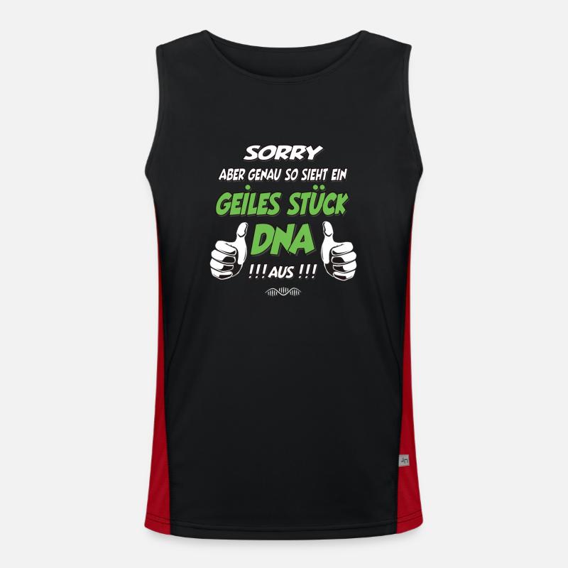 so sieht ein geiles Stück DNA aus Geschenk Funktionelles Kontrast-Tank Top für Männer 