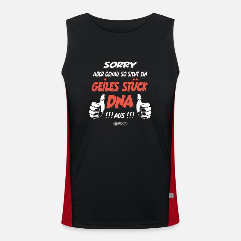 so sieht ein geiles Stück DNA aus Geschenk Funktionelles Kontrast-Tank Top für Männer 