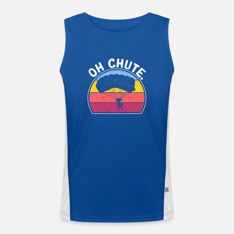 Skydiving lover skydiving Men's Functional Contrast Tank Top 
