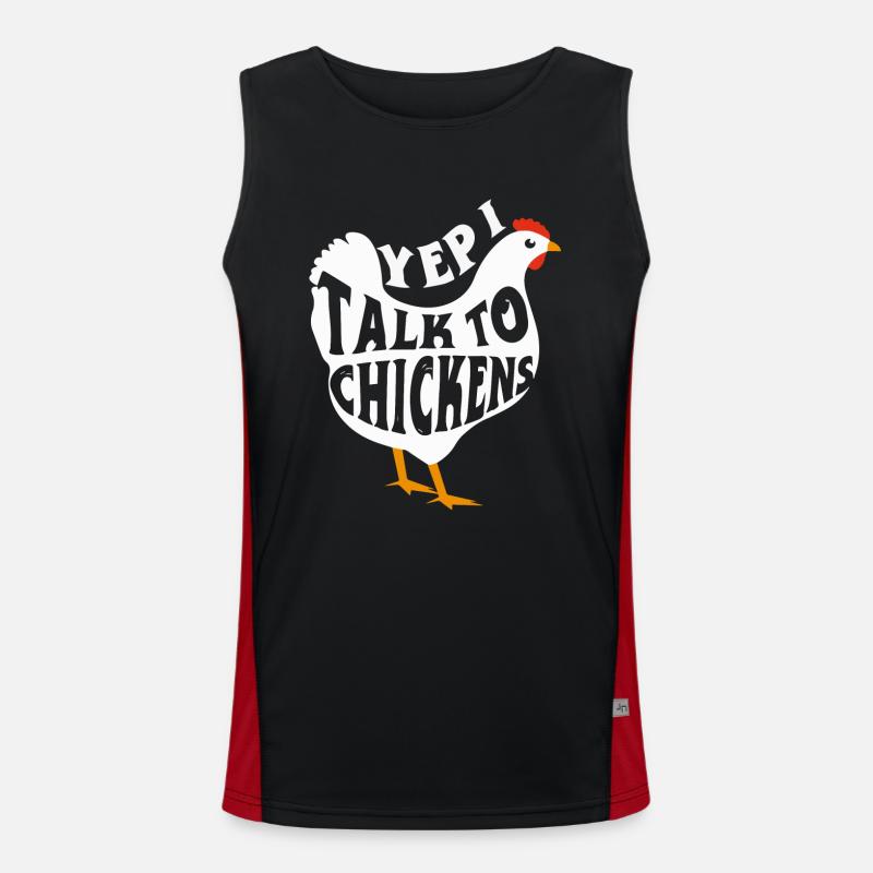 Éleveur de poulets, agriculture, élevage de poulets Débardeur respirant contrasté Homme 