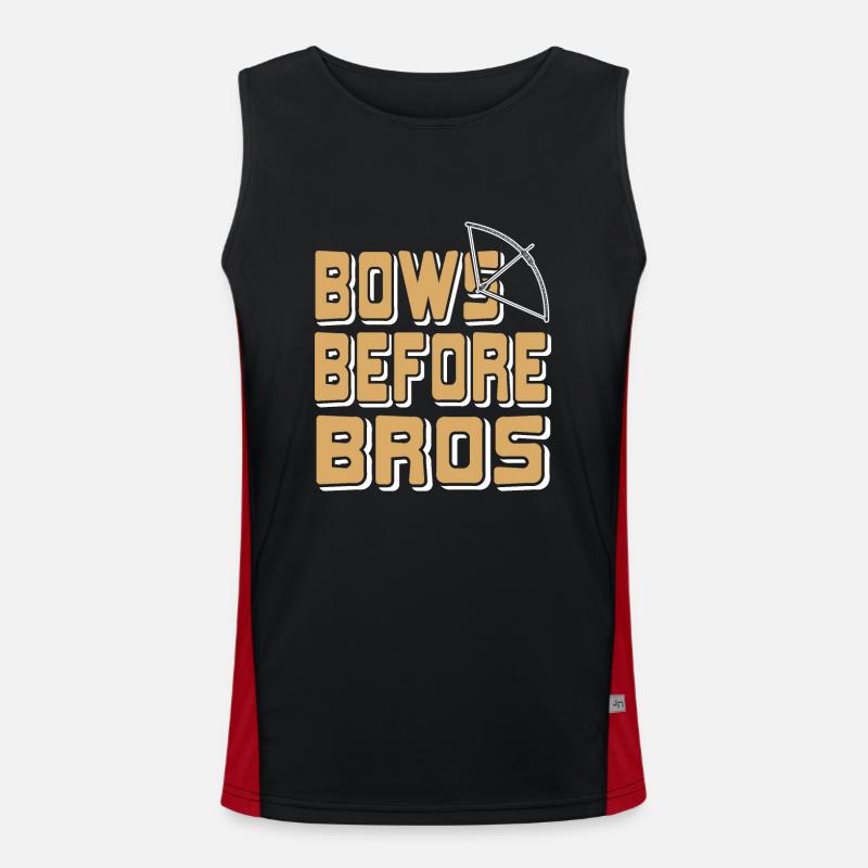 Bogenschütze - Bows before Bros Funktionelles Kontrast-Tank Top für Männer 