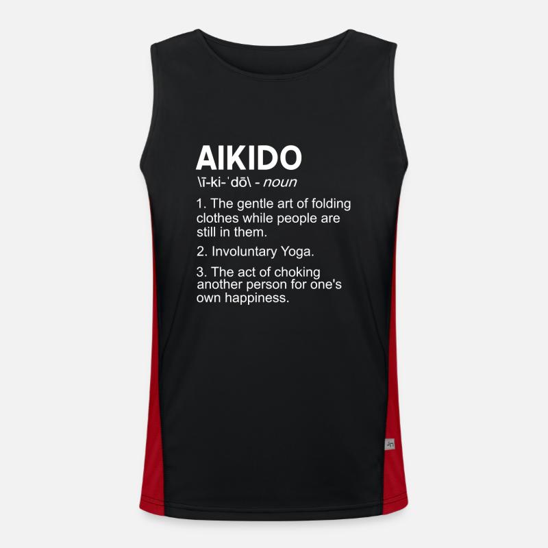 Aikido explanation funny Men's Functional Contrast Tank Top 