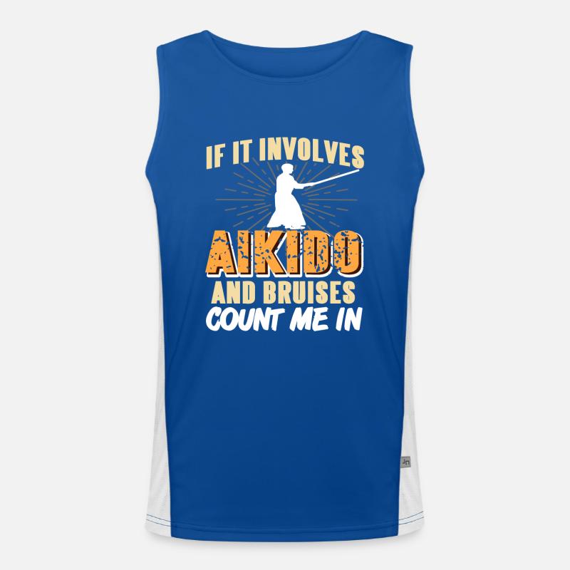 If it involves aikido and bruises count me in Funktionelles Kontrast-Tank Top für Männer 