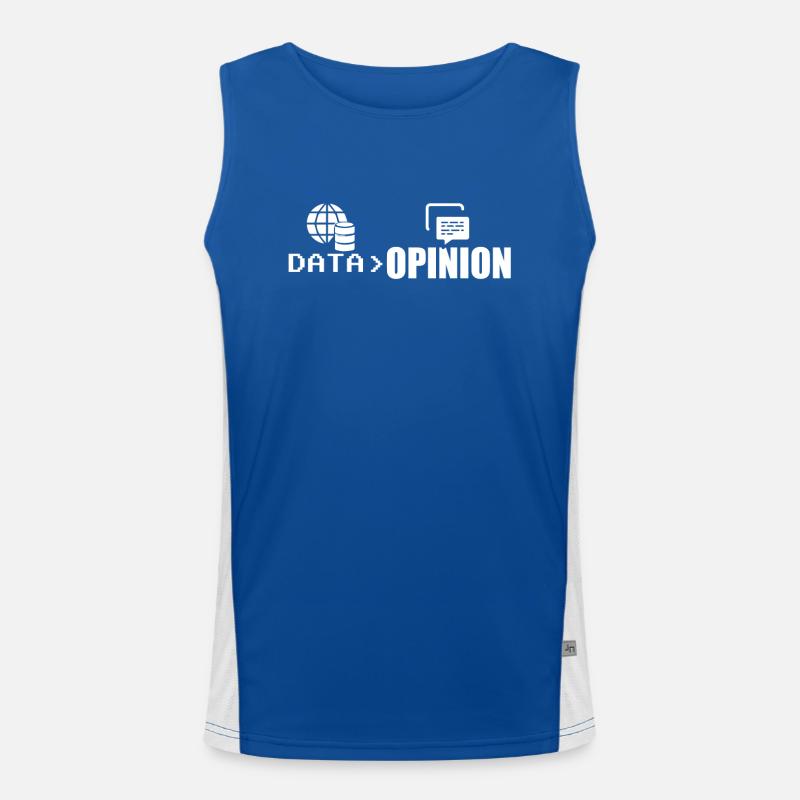 Data > Opinion Coder Programmierer Coding Code Funktionelles Kontrast-Tank Top für Männer 