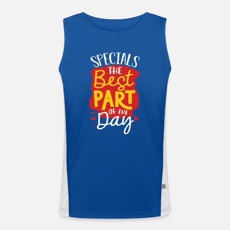 Specials Der Beste Teil Des Tages, Special Ed Funktionelles Kontrast-Tank Top für Männer 