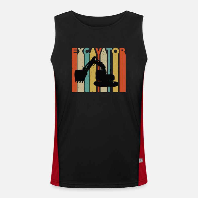Tolles Bagger Design Funktionelles Kontrast-Tank Top für Männer 