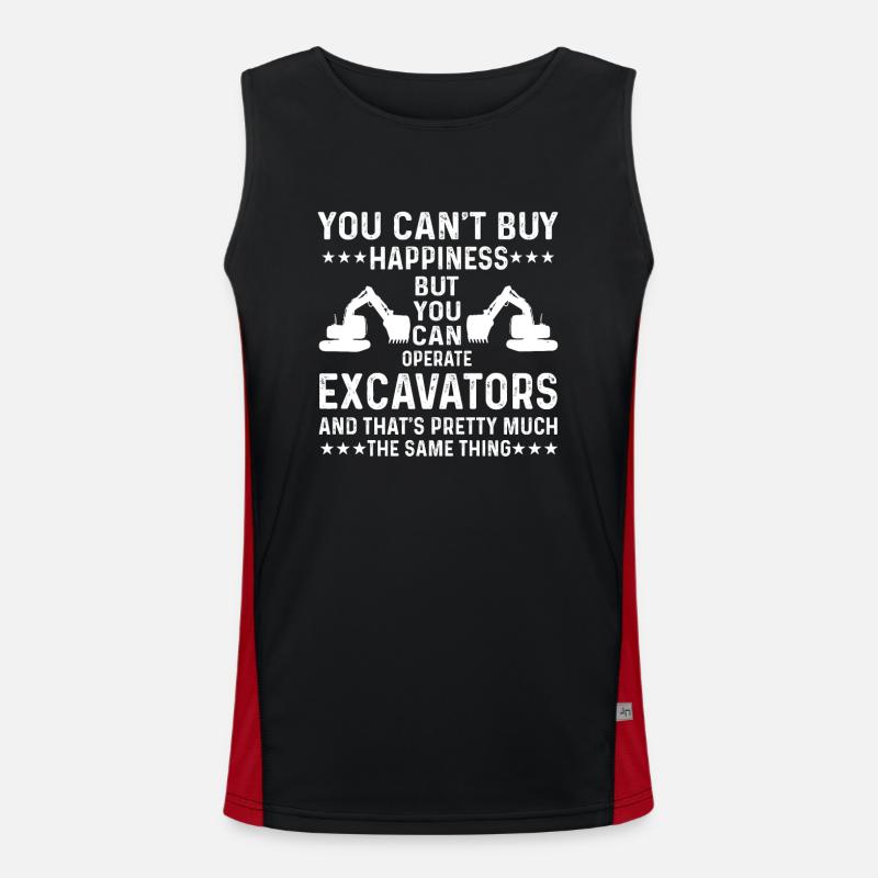 Lustiger Baggerfahrer Spruch Funktionelles Kontrast-Tank Top für Männer 