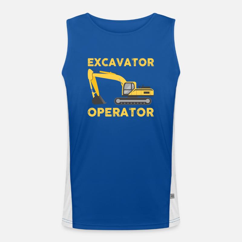 Excavator driver Men's Functional Contrast Tank Top 