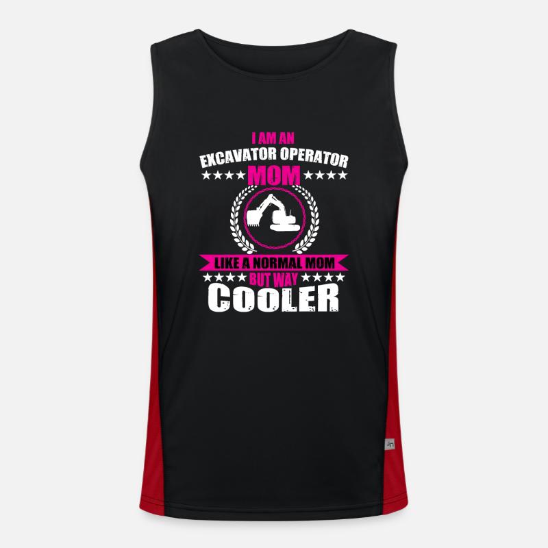 Baggerfahrer Mama Funktionelles Kontrast-Tank Top für Männer 