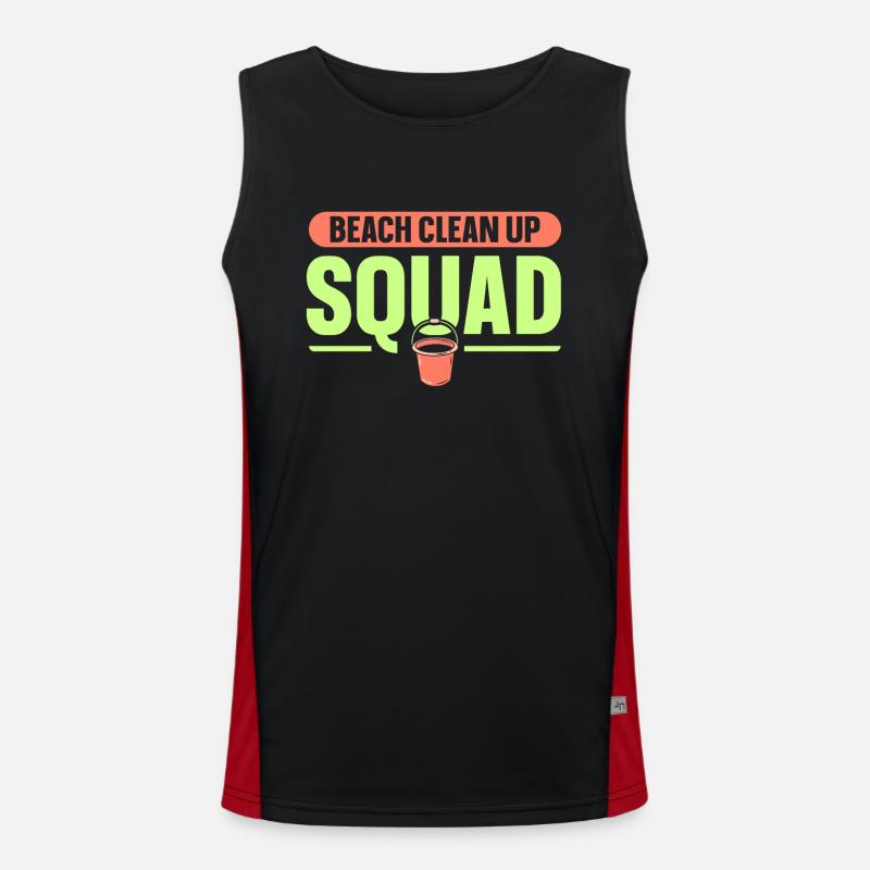 Beach Clean Up Squad Beach Cleaning Men's Functional Contrast Tank Top 