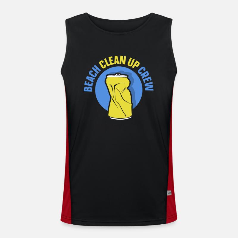 Beach Clean Up Team Beach Beach Cleaning Men's Functional Contrast Tank Top 