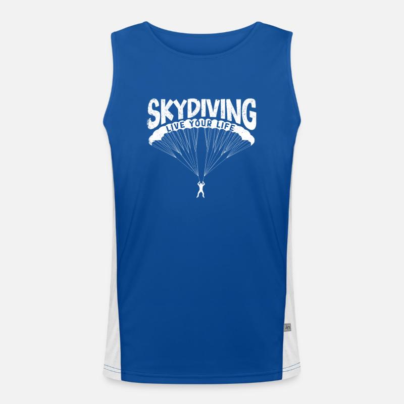 Skydiving Adrenaline Skydivers Men's Functional Contrast Tank Top 
