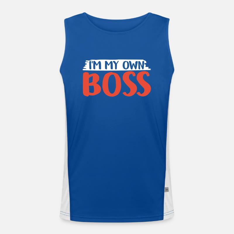 Ich Bin Mein Eigener Chef CEO Unternehmer Gründer Funktionelles Kontrast-Tank Top für Männer 