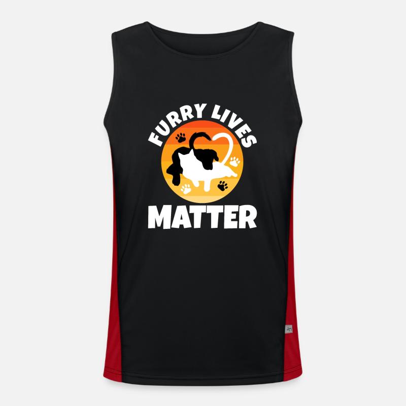 Furry lives matter Men's Functional Contrast Tank Top 
