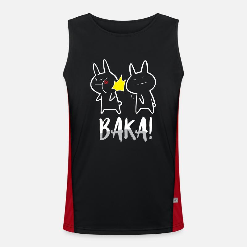 Anime Merch - Baka Funktionelles Kontrast-Tank Top für Männer 