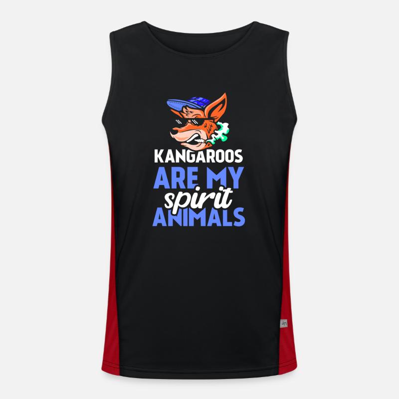 Kängurus Sind Meine Lieblingstiere Tier Känguru Funktionelles Kontrast-Tank Top für Männer 