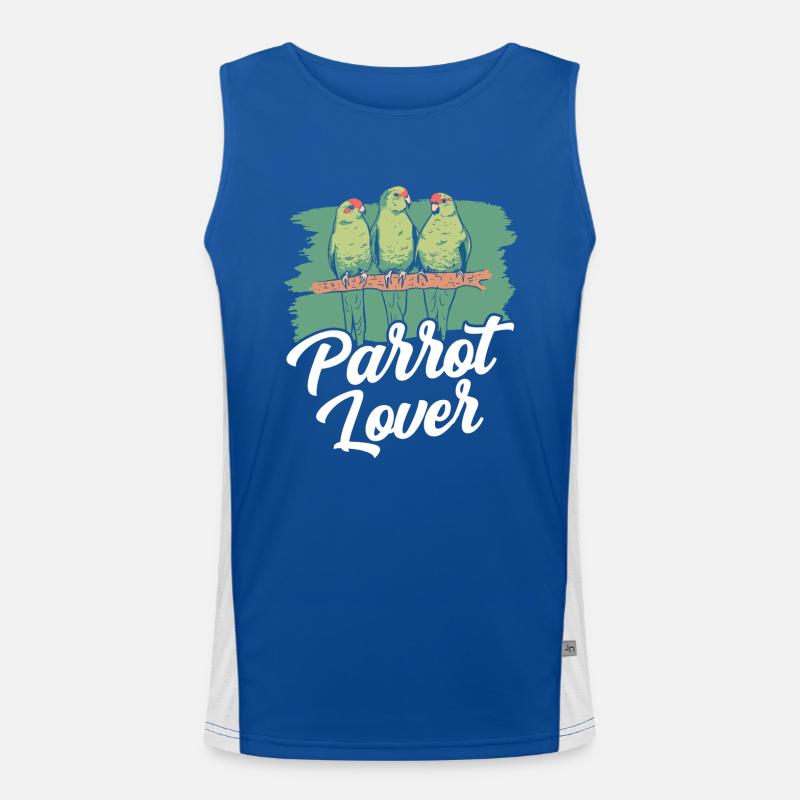 Parrot lover Cute Animal Parrot Pet Men's Functional Contrast Tank Top 