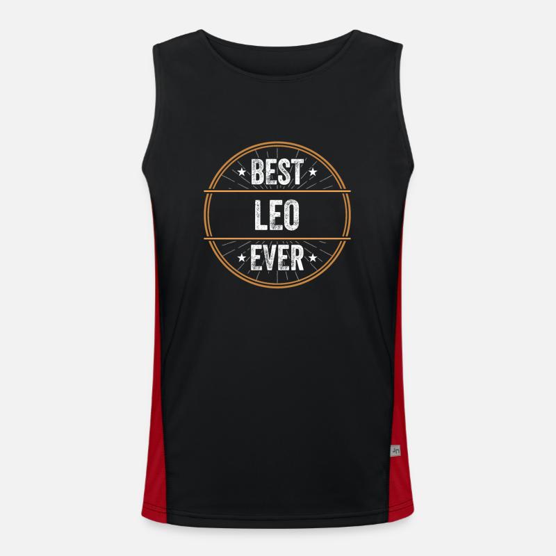 Best Leo Ever First Name Name Gift Men's Functional Contrast Tank Top 