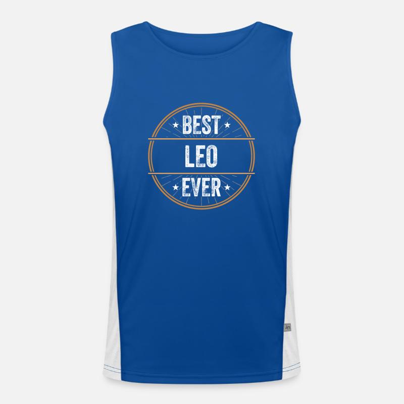 Best Leo Ever First Name Name Gift Men's Functional Contrast Tank Top 